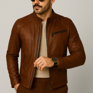 Men's Brown Genuine Leather Jacket
