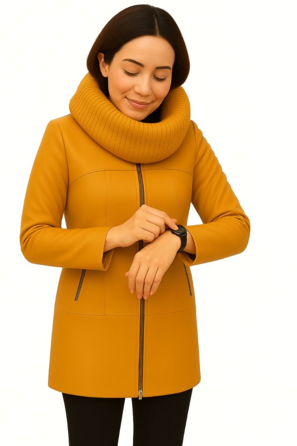 New Black  Women’s  Faux-Fur  Leather Coat - Image 11