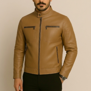 Men’s Trendy Leather Sports Jacket Skin Shade