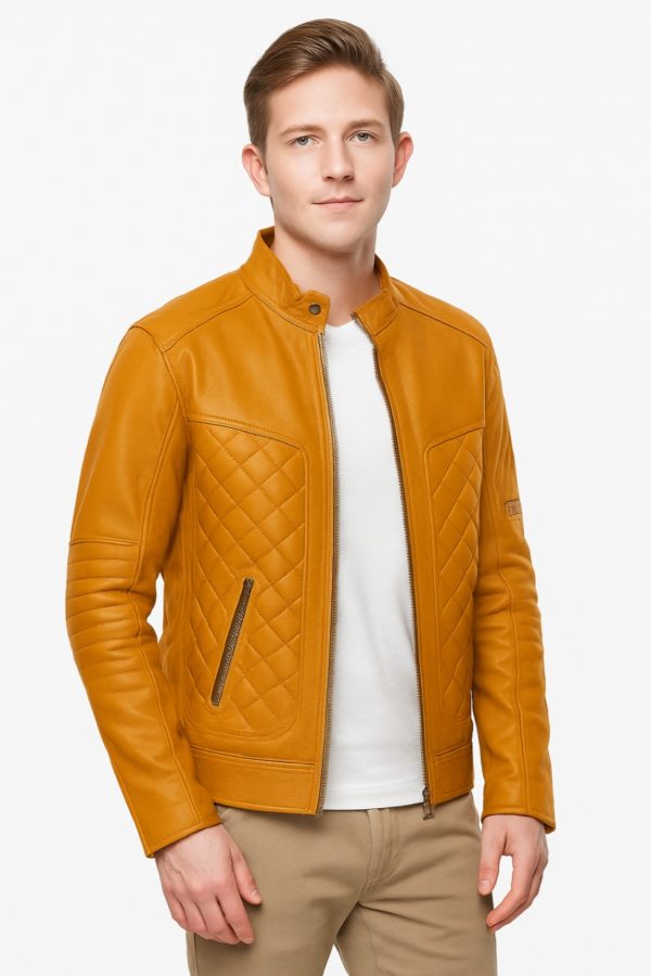 Men’s Black Quilted Leather Jacket – Modern & Stylish - Image 16