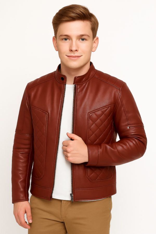 Men’s Black Quilted Leather Jacket – Modern & Stylish - Image 12