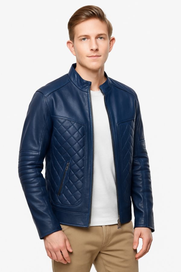 Men’s Black Quilted Leather Jacket – Modern & Stylish - Image 14