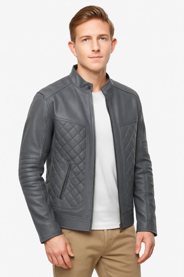 Men’s Black Quilted Leather Jacket – Modern & Stylish - Image 15