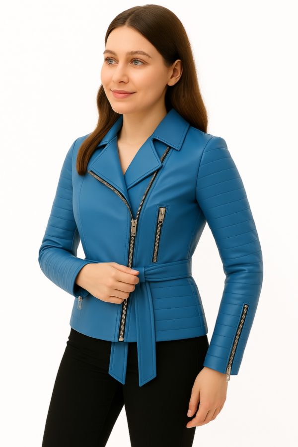 NEW Classic Black Women’s Leather Coat - Image 8
