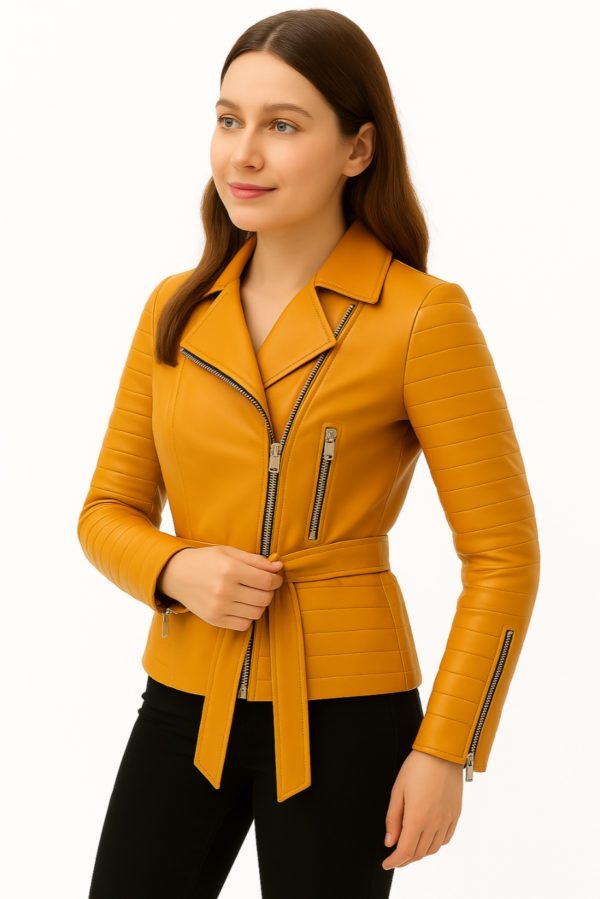 NEW Classic Black Women’s Leather Coat - Image 13