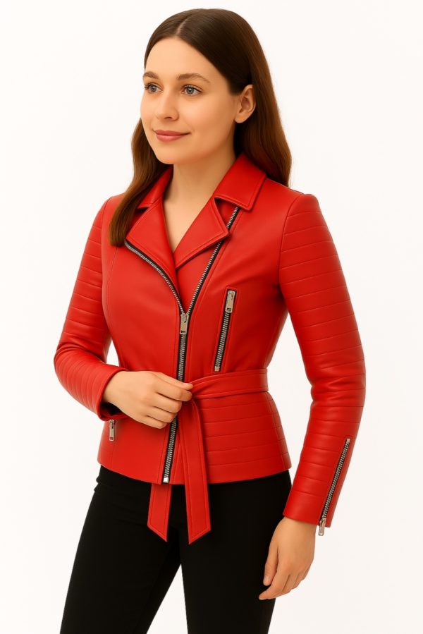 NEW Classic Black Women’s Leather Coat - Image 12