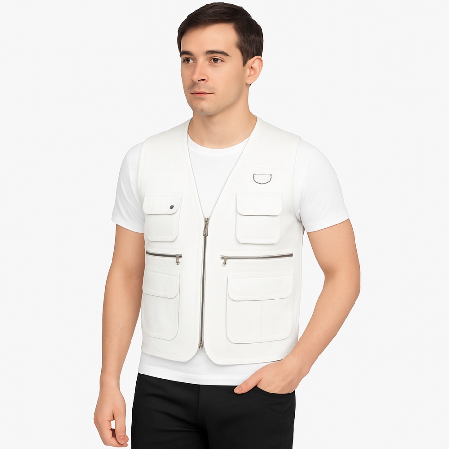 NEW Safari Brown& Black Leather Vest - Image 7