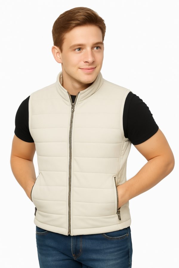 NEW White Genuine Leather Vest - Image 5