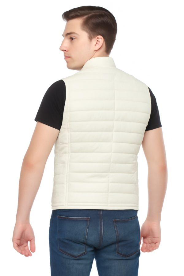 NEW White Genuine Leather Vest - Image 6