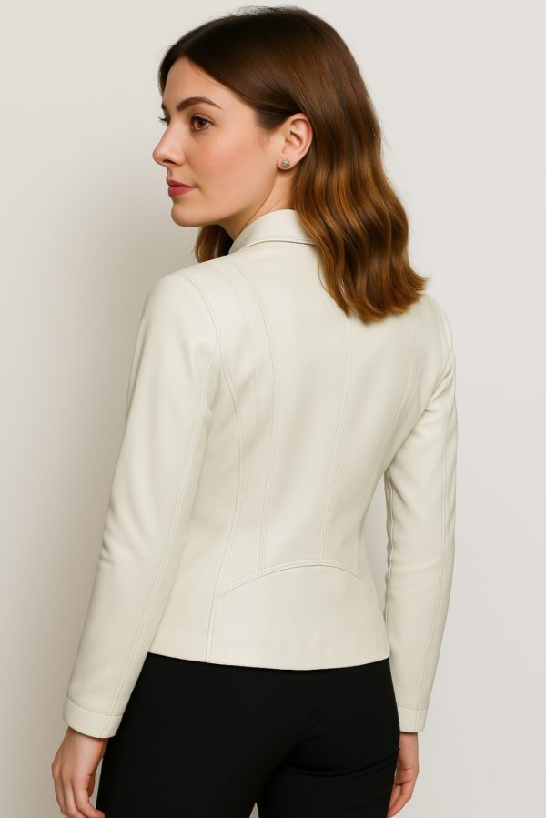 New Super Women Leather Jacket Biker Style - Image 10