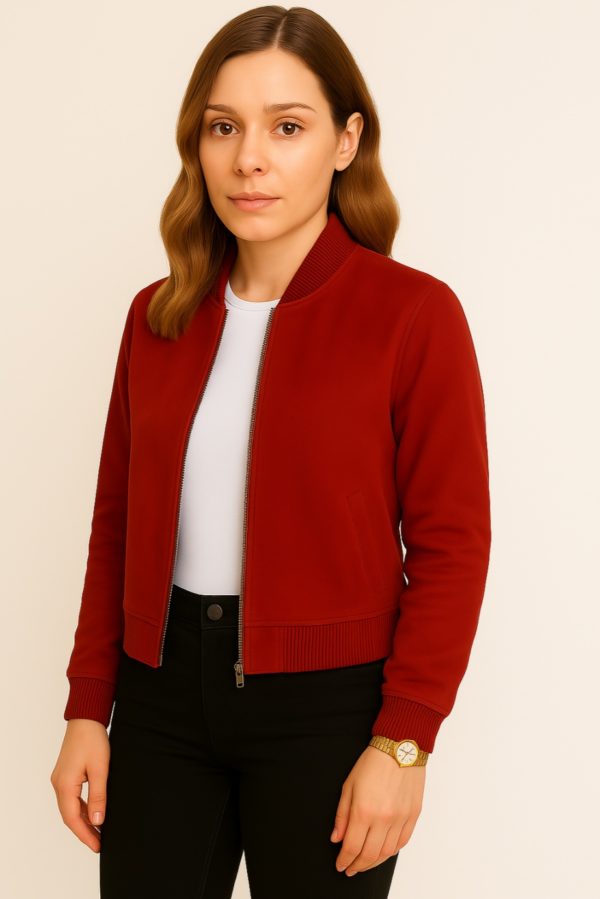 New Women Dark Brown Suede Jacket - Image 10